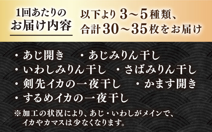 【全6回定期便】【訳あり】大量干し物セット《壱岐市》【馬渡水産】訳あり 訳アリ あじ アジ いわし イワシ かます カマス いか イカ さば サバ 鯵 鰯 鯖 干物 ひもの 干物セット 冷凍配送 [J