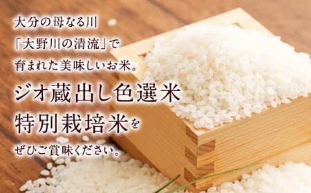036-1253x3 ジオ蔵出し色選米 特別栽培米 10kg (5kg×2袋) 令和7年産 大分県 豊後大野市産 つや姫 米 精米
