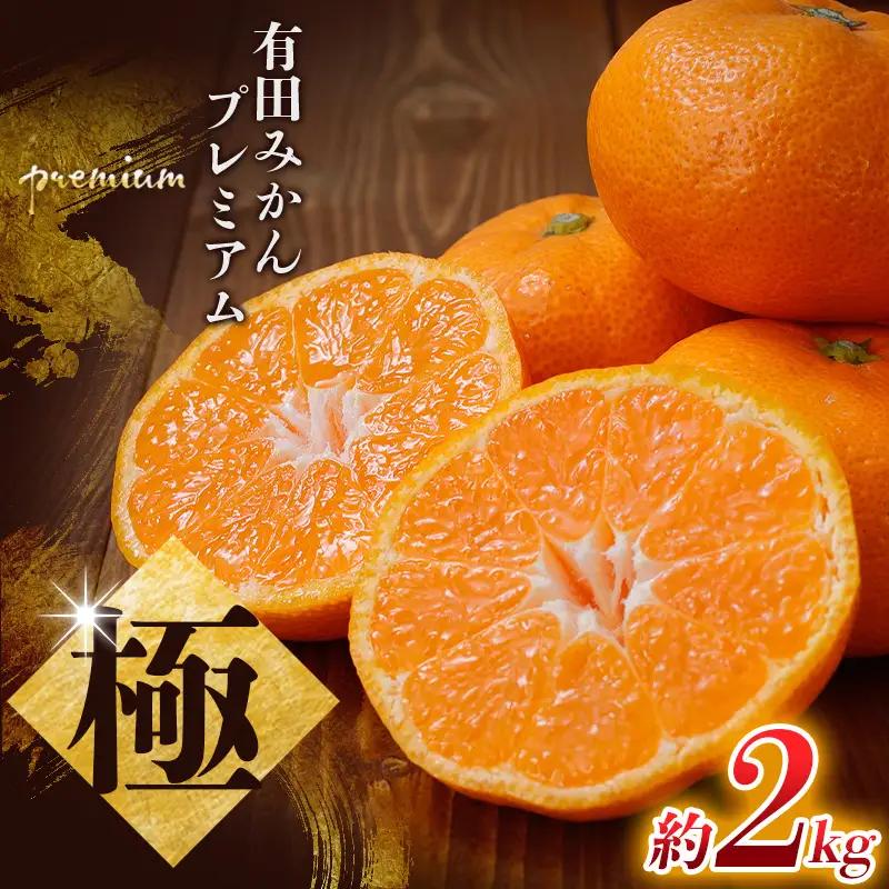 【先行予約】 ＼光センサー選別／極 有田みかんプレミアム 2kg【光センサー 高糖度選別品】2S～Lサイズ 有機質肥料100% ※2025年11月下旬頃～2026年1月下旬頃に順次発送予定 ※北海道・