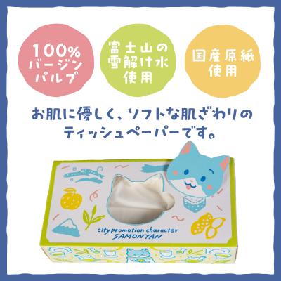 ふるさと納税 富士市 富士市公式キャラクターさもにゃんBOXティッシュ30個 |  | 01