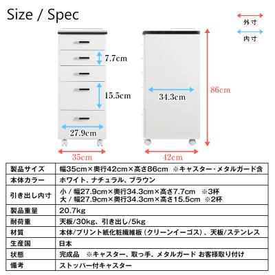 ふるさと納税 磐田市 ステンレス天板キッチンワゴン(ホワイト)　STM-35SW |  | 03