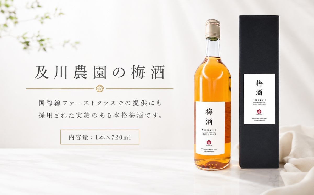 
                  及川農園の梅酒 1本×720ml 高級梅酒 百貨店取り扱い商品 人気 贈答品 プレゼント ギフト 梅酒 リキュール 特別 父の日 送料無料 ふるさと納税 
                