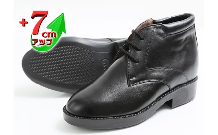 シークレットシューズ デザート 黒 シークレットシューズ 25.0cm