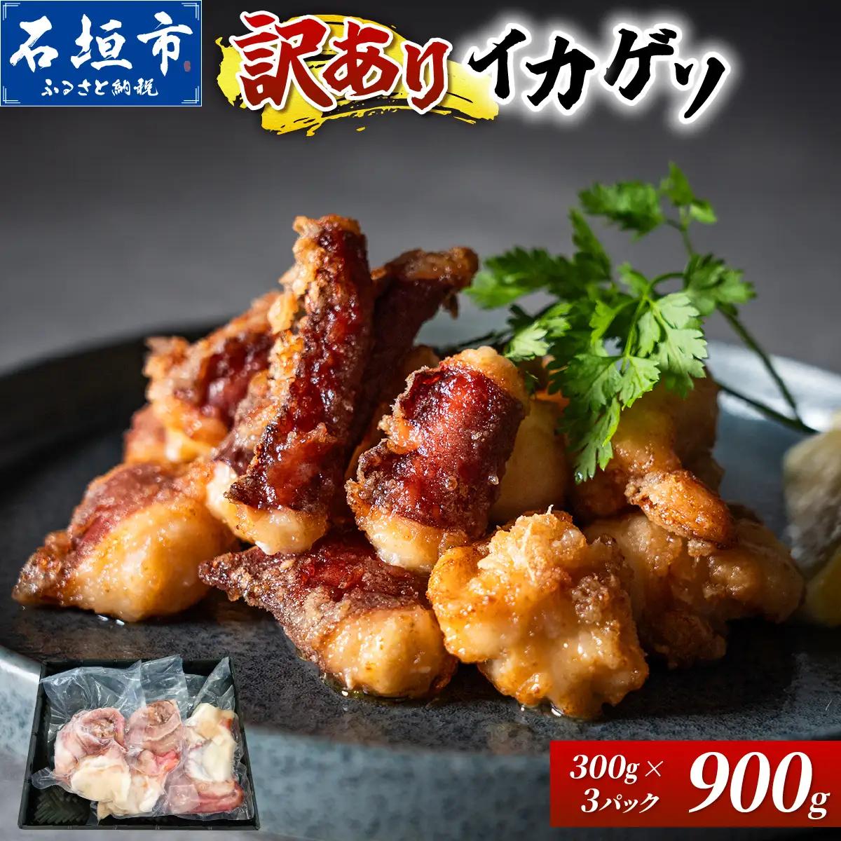 セーイカ げそ 300g×3パック 加熱用 石垣島産 ＜訳あり＞ 