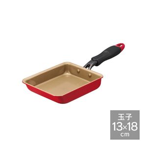 evercook IH フライパン 玉子焼き13×18cm レッド