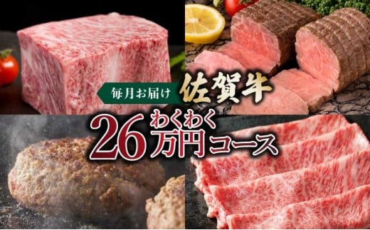 「佐賀牛」わくわく26万コース＜12回定期便＞