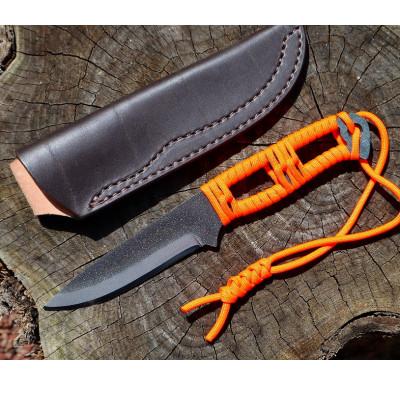 ふるさと納税 南国市 【晶之作】アウトドアナイフ:MASANO　白鋼【パラシュートコード　オレンジ】皮ケース |  | 01