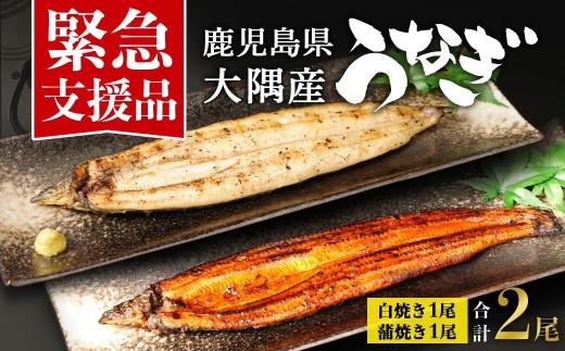 【5営業日以内発送】鹿児島県大隅産　千歳鰻の白焼1尾・蒲焼き1尾　合計2尾セット（1尾110g～130g）