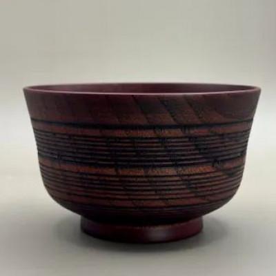 ふるさと納税 海南市 線面汁椀　朱