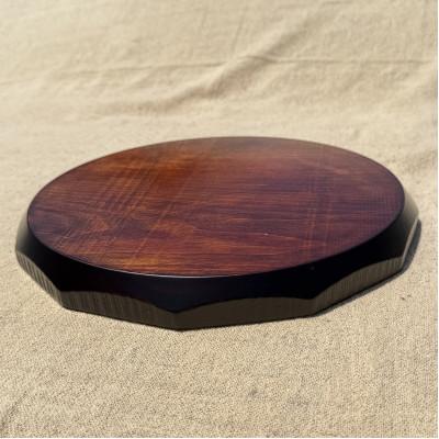 ふるさと納税 香川県 【香川漆器】33cmカット盆　黒塗花 |  | 02