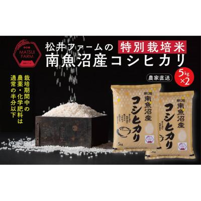 ふるさと納税 南魚沼市 【毎月定期便】南魚沼産コシヒカリ〜特別栽培米【無洗米】〜[10kg(5kg×2袋)]全3回