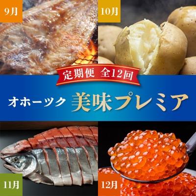 ふるさと納税 網走市 【発送月固定定期便】オホーツク美味プレミア【いくら、タラバガニ、とうもろこし等】全12回 |  | 03