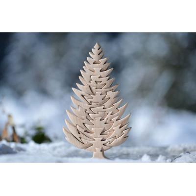 ふるさと納税 河内長野市 モミの木の木製パズル　Lサイズ　ヒノキ 無塗装