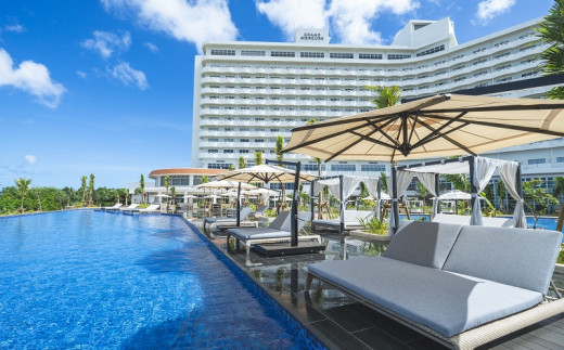 【グランドメルキュール沖縄残波岬リゾート】除外日無し・沖縄スタイルルーム（琉球和室・オーシャンビュー）・夕朝食付きペア宿泊券 ☆ ランキング１位 オールインクルーシブ リニューアル リブランド ウォータースライダー 県内初 天然ビーチ  ビーチリゾート ガゼボ 展望風呂 琉球和室 オールデイプール サウナ付き 大浴場 アクティビティ フリーフロー ビュッフェ 読谷村