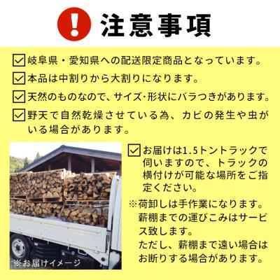 ふるさと納税 東白川村 広葉樹薪 中〜大割 約800kg (岐阜県・愛知県限定) 薪ストーブ アウトドア キャンプ |  | 03