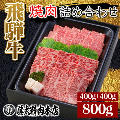 【ふるさと納税】【飛騨牛】肉厚ロースと霜降りカルビの詰め合わせ 焼肉用 計800g 岐阜県産 黒毛和牛_ 飛騨牛 牛肉 肉 黒毛和牛 国産牛 ブランド牛 霜降り にく ロース カルビ 詰合せ セット 焼き肉 焼肉 国産 スライス ギフト 送料無料 【配送不可地域：離島】【1046752】