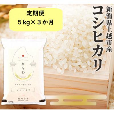 ふるさと納税 上越市 【発送月固定定期便】1月下旬より順次出荷　新潟県上越市産　コシヒカリ　5kg全3回