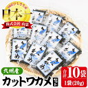 【ふるさと納税】 九州産 カットわかめ (合計10袋・1袋20g入) 海藻 わかめ 味噌汁 みそ汁 サラダ 酢の物 スープ 国産 九州産 常温 大分県 佐伯市【CW12】【(株)山忠】