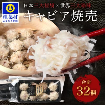 ふるさと納税 椎葉村 【日本三大秘境×世界三大珍味】平家キャビアが焼売に!!キャビア焼売 8個入り×4パック 合計32個