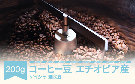 コーヒー エチオピア ゲイシャ 200g コーヒー豆 ラビットビレッジコーヒー 細挽き 自家焙煎 スペシャルティコーヒー 珈琲 rv-cfgsx200-h