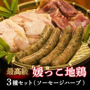数量限定 最高級 ブランド 地鶏 媛っこ地鶏 セット3種 ソーセージ ハーブ 鶏肉 鶏むね 鶏もも こだわり 小分け