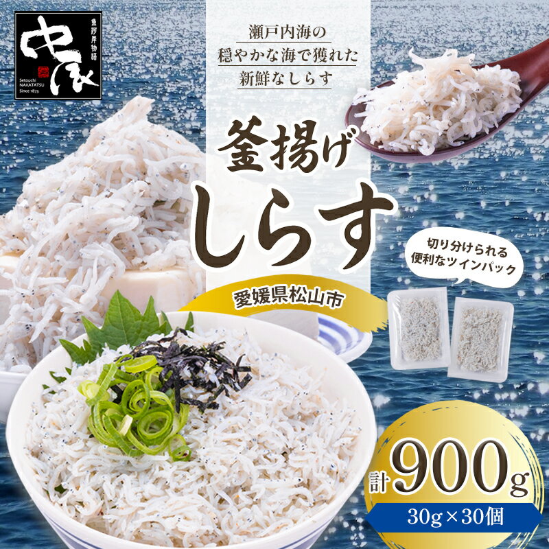 【ふるさと納税】 しらす 900g ツインパック30g✕30個 | シラス ふるさと納税しらす ちりめん 魚 海鮮 魚介類 冷凍 小分け ごはんのお供 しらす丼 パスタ ピザ 卵焼き 酒の肴 おつまみ 冷凍 小分け保存 時短調理 お取り寄せグルメ 人気 おすすめ 愛媛県 松山市 送料無料