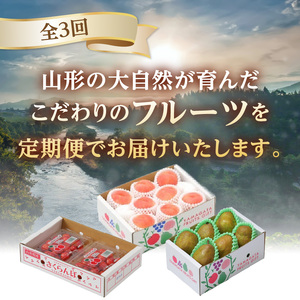 【発送月固定】山形旬彩！こだわりフルーツ定期便全３回Ｃ 063-T03