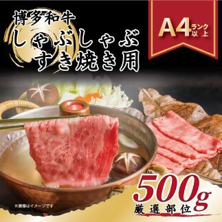 【厳選部位】博多和牛サーロインしゃぶしゃぶすき焼き用500g[H0100]