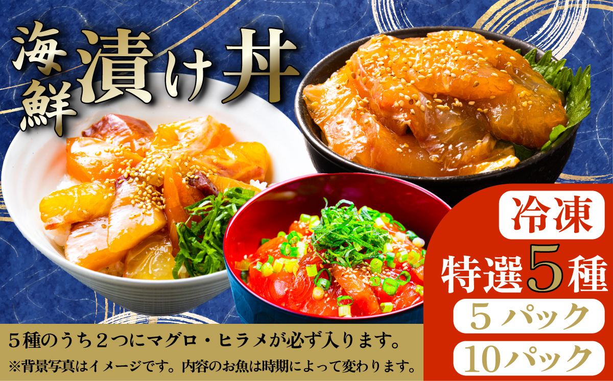 海鮮漬け丼5種セット 10パック [SZRY]  [AU137ya]