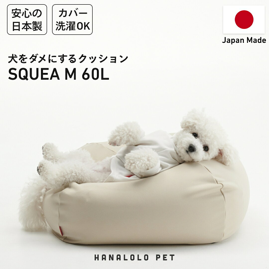 【ふるさと納税】 クッション ビーズクッション ペットクッション M カバー付 60L ナチュラルベージュ 1個 [タキコウ縫製 愛知県 岡崎市 ok23bzx360021] インテリア 家具 雑貨 くっしょん 椅子 イス 癒し ペット ベージュ Mサイズ