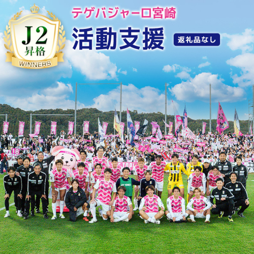 ＜テゲバジャーロ宮崎＞J2昇格 応援 活動支援 1口 5,000円～10,000,000円 サッカー Jリーグ J2 スポーツ 社会貢献 地域活動 応援寄附 ファン サポーター 感謝状 返礼品なし【S28】