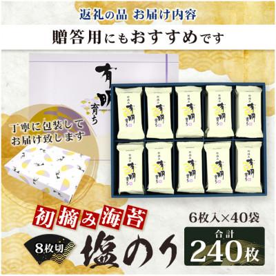 ふるさと納税 鹿島市 初摘み海苔　有明育ち　塩のり・個包装40袋!K-53 |  | 01