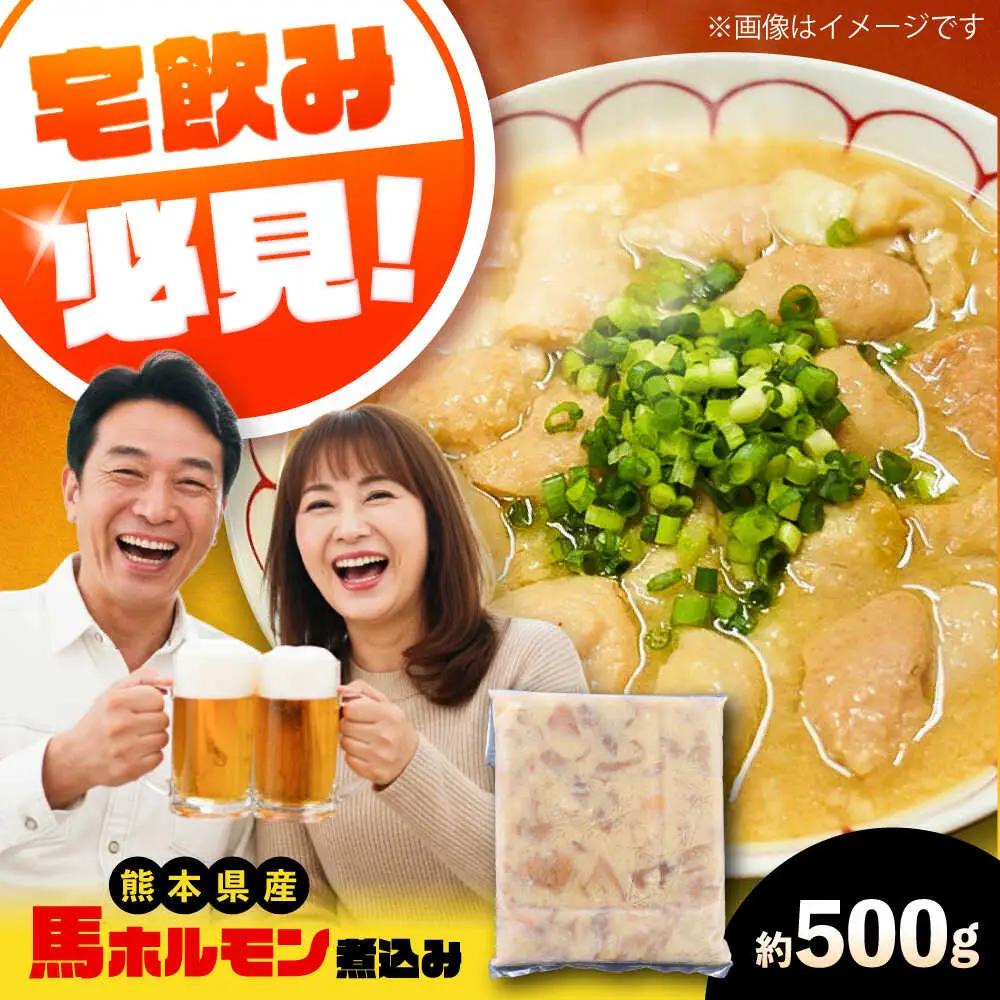 純国産馬 馬ホルモン煮込み 約500g / 馬肉 ホルモン 煮込み 熊本県 菊陽町【株式会社古閑ファーム】[BHDF019]