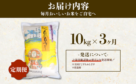 【令和7年産】【3ヶ月定期便】令和7年産 えびの産 ひのひかり 10kg×3ヶ月 合計 30kg お米 精米 白米 ご飯 特選米 国産  宮崎県産 九州産 送料無料 こめ おにぎり お弁当