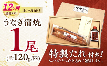 【12回定期便】『北御門』うなぎ蒲焼1尾入り/ 諫早市 /諫早観光物産コンベンション協会[AHAB048]