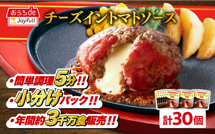 【福岡工場直送】ジョイフル ハンバーグ 30個 ( チーズイン + トマトソース)《築上町》【株式会社　ジョイフル】 [ABAA014]
