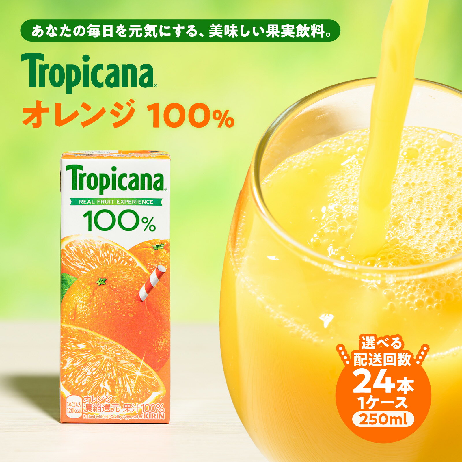 【ふるさと納税】＼選べる配送回数／トロピカーナ オレンジジュース 100% 250ml LLスリム ×24本 | ふるさと納税 ジュース フルーツジュース オレンジジュース ジュース100％ トロピカーナオレンジ パックジュース ギフト 詰合せ セット 紙パック 贈答品 贈り物