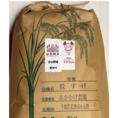 ふるさと納税 君津市 君津市小山野産「山名郷米」 粒すけ(玄米)　5kg
