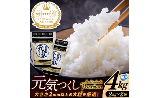 
                  【ふるさと納税】福岡県産 元気つくし プレミアム 精米 2kg×2P（計4kg） 配送日時指定不可 2週間～2ヶ月に発送 [a0835] ※配送不可：離島【返礼品】添田町 ふるさと納税
                