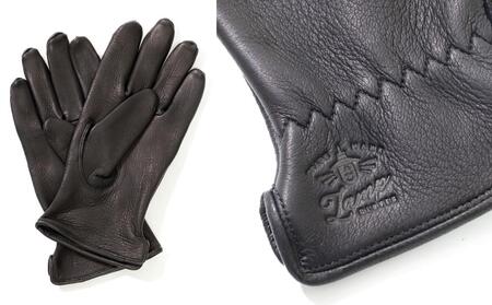 LAMP GROVES -UTILITY GLOVE STANDARD-(カラー：ブラック／サイズ：M)【革手袋 レザー グローブ 鹿革 メンズ レディース Lamp gloves ランプグローブス 