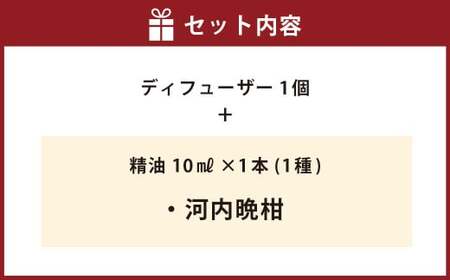 【河内晩柑】ディフューザー セット オイル エッセンシャルオイル 柑橘 アロマ 香り 癒し リラックス 【えひめの町（超）推し！（松前町）】（852）