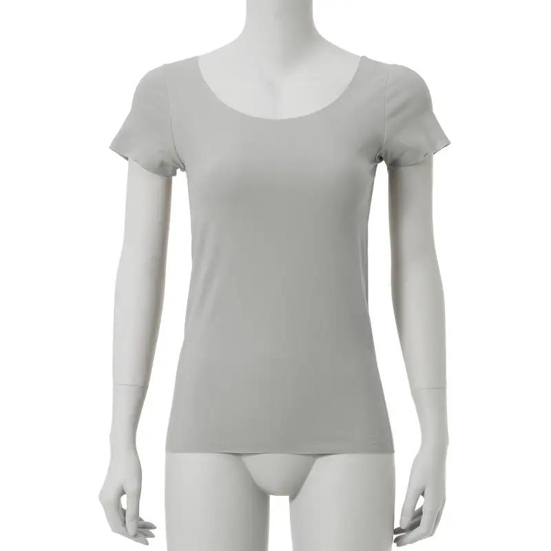 フレンチスリーブ消臭 女性用 ライトグレー L [A-081003_06]