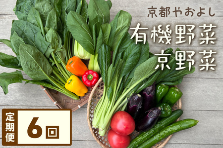 【定期便】合計6回お届け　有機野菜・京野菜の『京都やおよし』のお野菜詰め合わせ