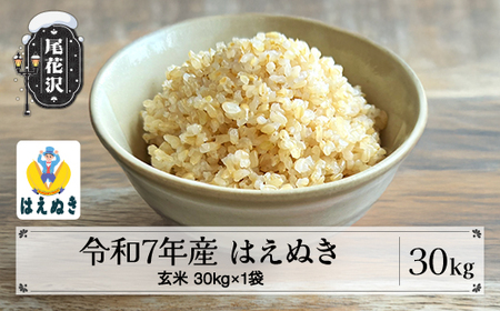 令和7年産 玄米 はえぬき 30kg kg-hagxa30