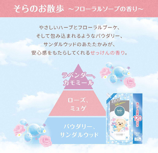 ファーファ ストーリー柔軟剤そらのお散歩1200ml　8個セット[部屋干し 抗菌  48時間抗菌 静電気防止 赤ちゃん 詰替 防臭 花粉対策]
