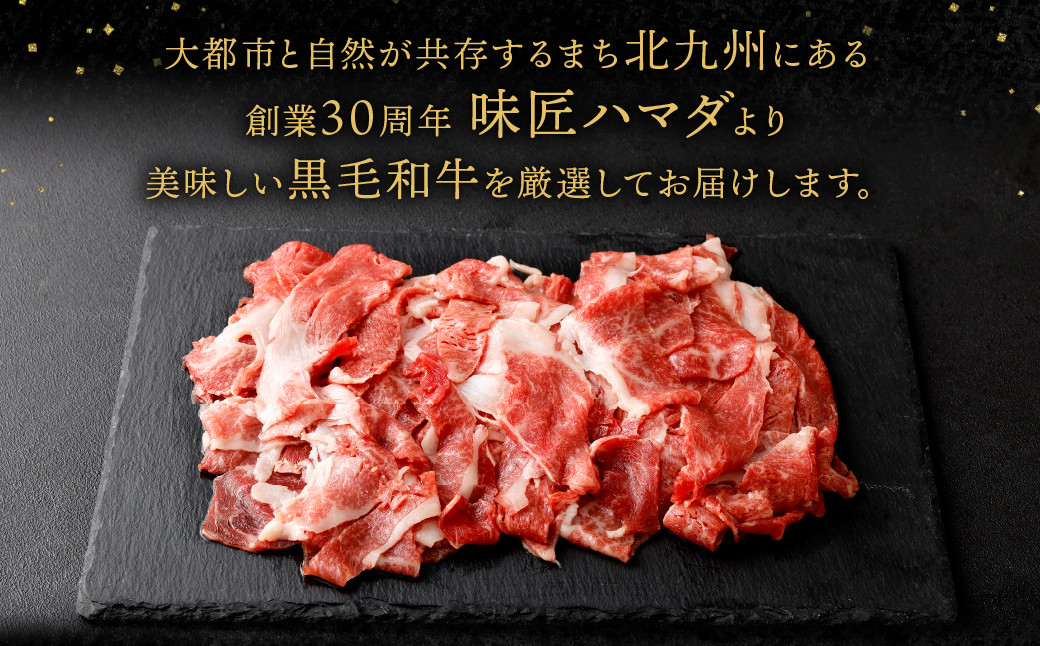 【6ヶ月定期便】復刻！ 九州産 黒毛和牛 切り落とし 1.2㎏(300g×4P) ×6ヶ月 計7.2kg