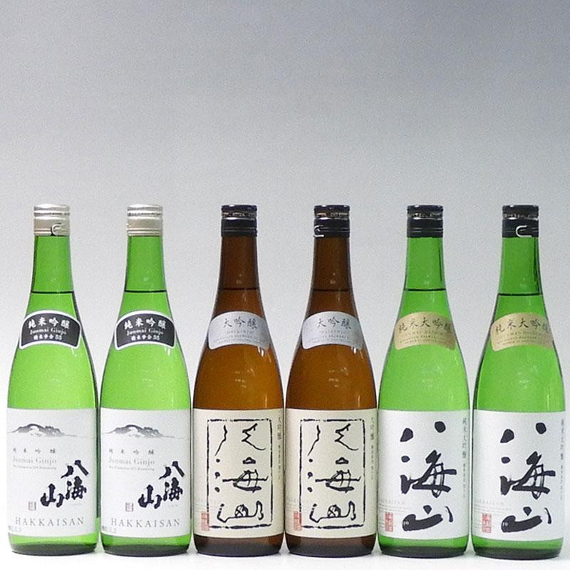 
日本酒 八海山 純米吟醸・大吟醸・純米大吟醸 720ml×6本セット
