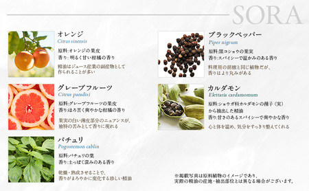 木々之重 エッセンシャルオイル SORA 10ml アロマオイル アロマオイル 天然 由来 100％ アロマグッズ 香り 精油 オレンジ グレープフルーツ カルダモン パチュリ ブラックペッパー スパ