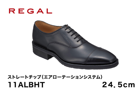REGAL 11ALBHT ストレートチップ ブラック エアローテーション 24.5cm リーガル ビジネスシューズ 革靴 紳士靴