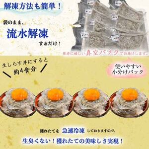 【先行受付】岬だよりの生しらす(お刺身)400g(100g×4個)【配送不可地域：離島】【1448496】